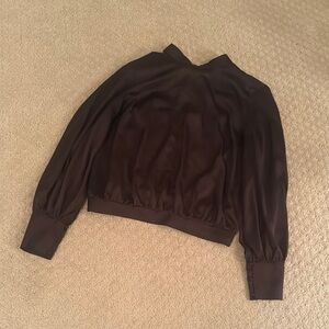 Silky brown long sleeve